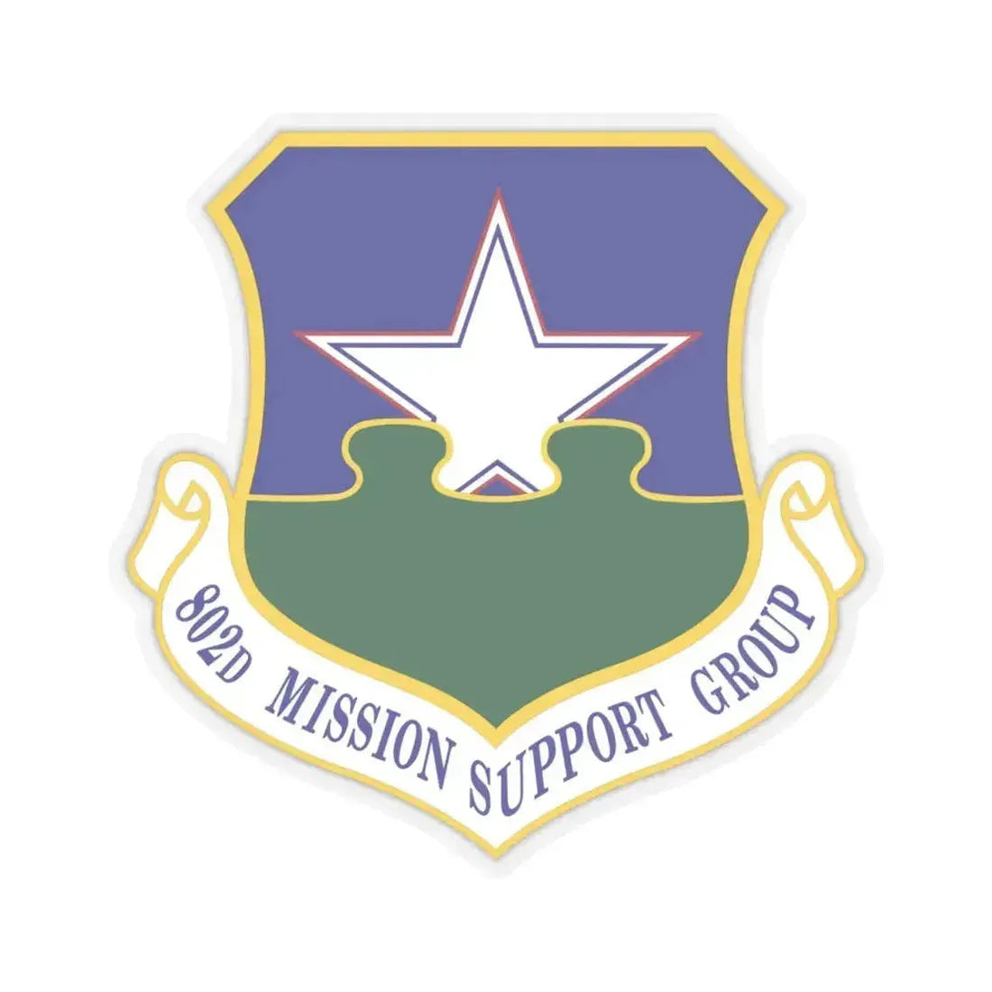 802nd Mission Support Group (U.S. Air Force) STICKER Vinyl Kiss-Cut Decal 4 Inch Transparent - The Sticker Space
