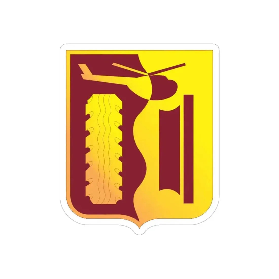 81 Transportation Battalion (U.S. Army) REVERSE PRINT Transparent Die-Cut STICKER - The Sticker Space