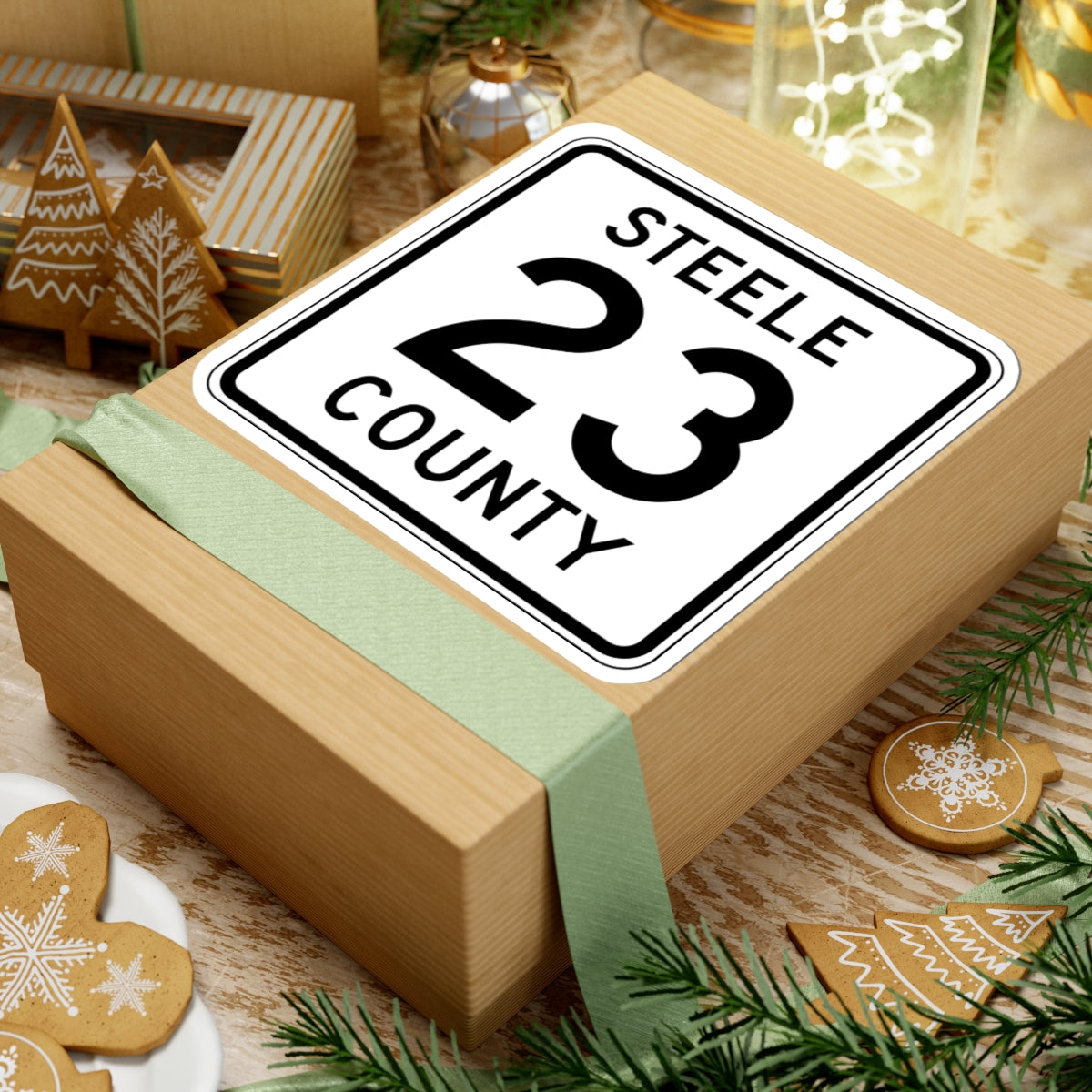Steele County Route 23 MN (Minnesota) (Road Sign) STICKER Vinyl Kiss-Cut Decal