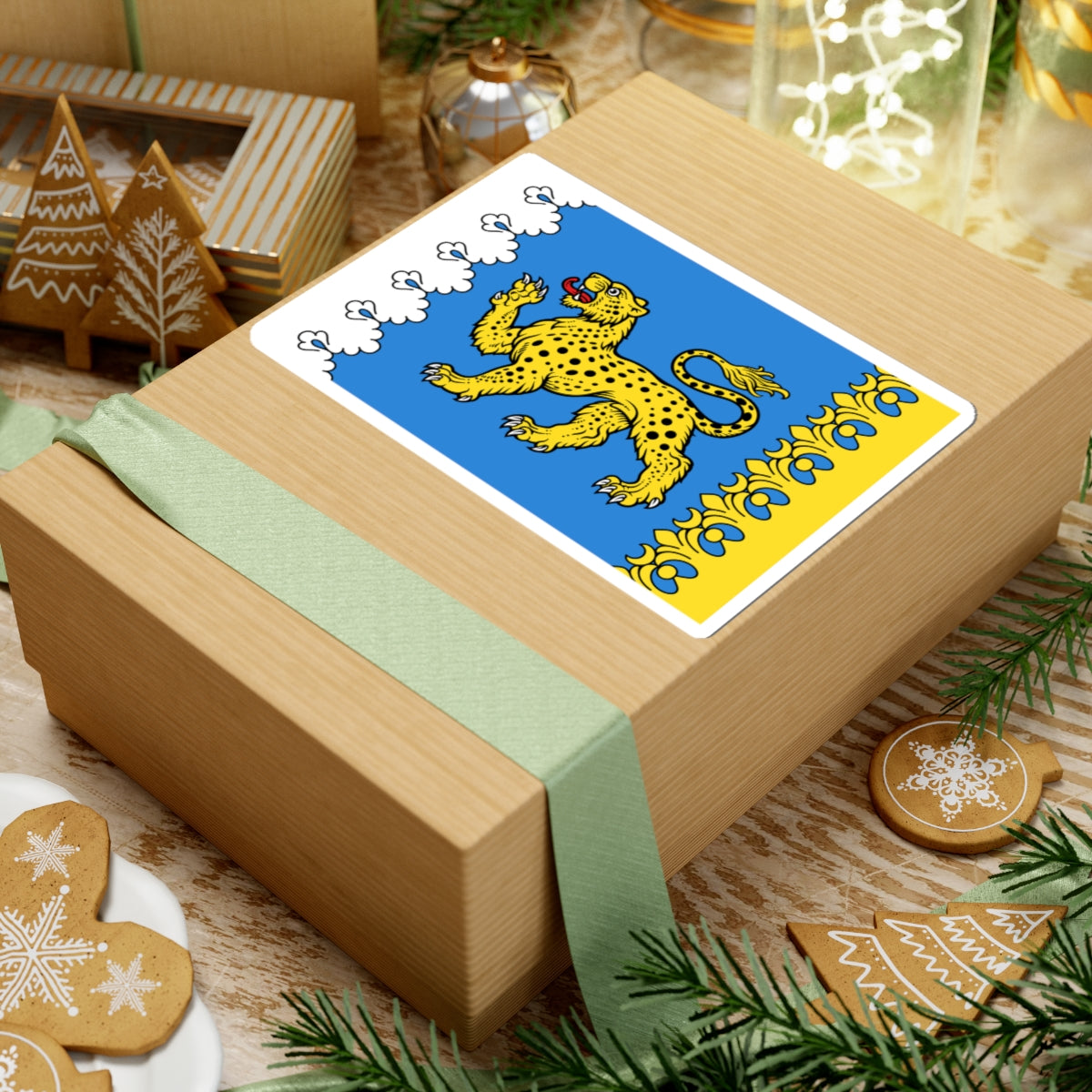 Proposed flag of Pskov Oblast (Russia) STICKER Vinyl Kiss-Cut Decal