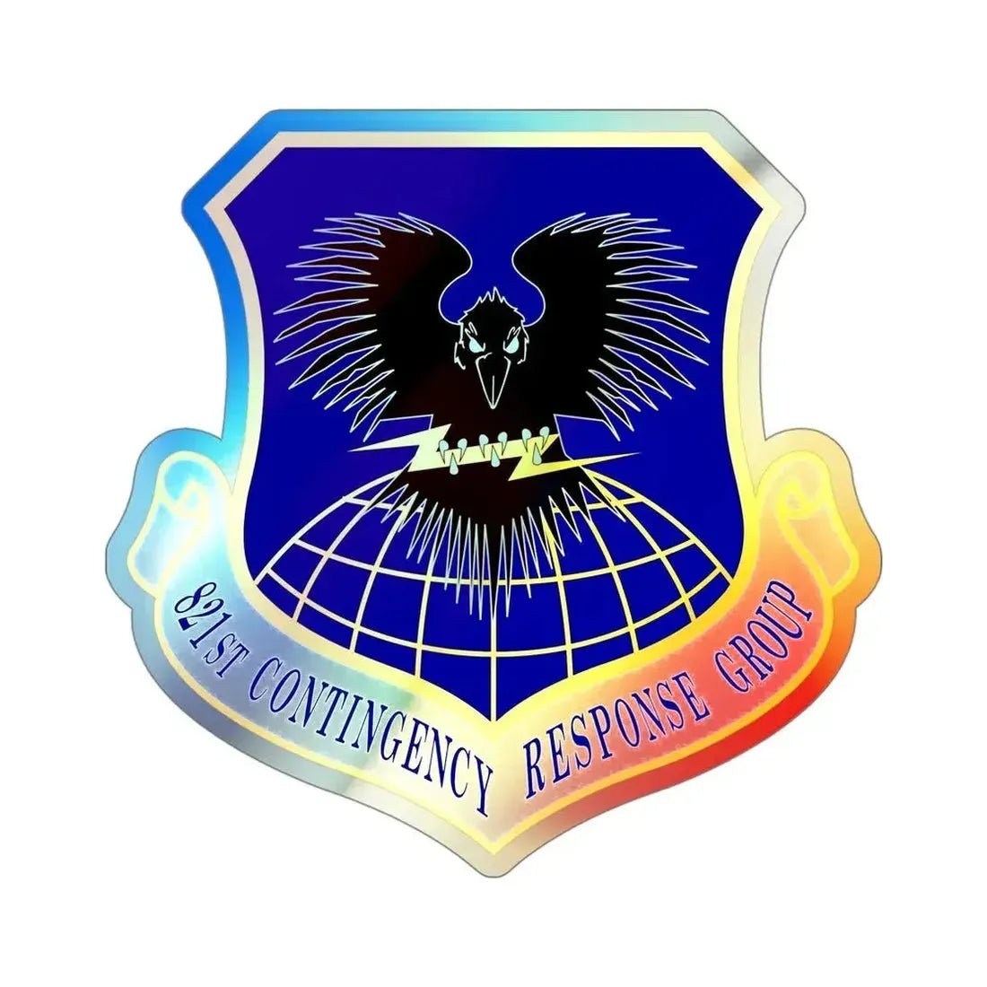 821 Contingency Response Group AMC (U.S. Air Force) Holographic STICKER Die-Cut Vinyl Decal - The Sticker Space