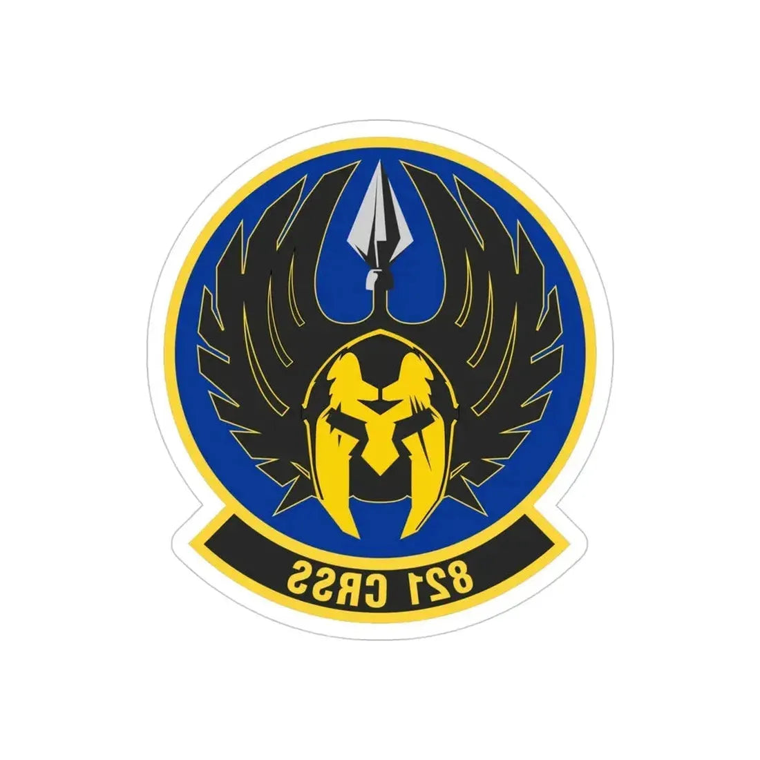 821 Contingency Response Support Sq AMC (U.S. Air Force) REVERSE PRINT Transparent Die-Cut STICKER - The Sticker Space