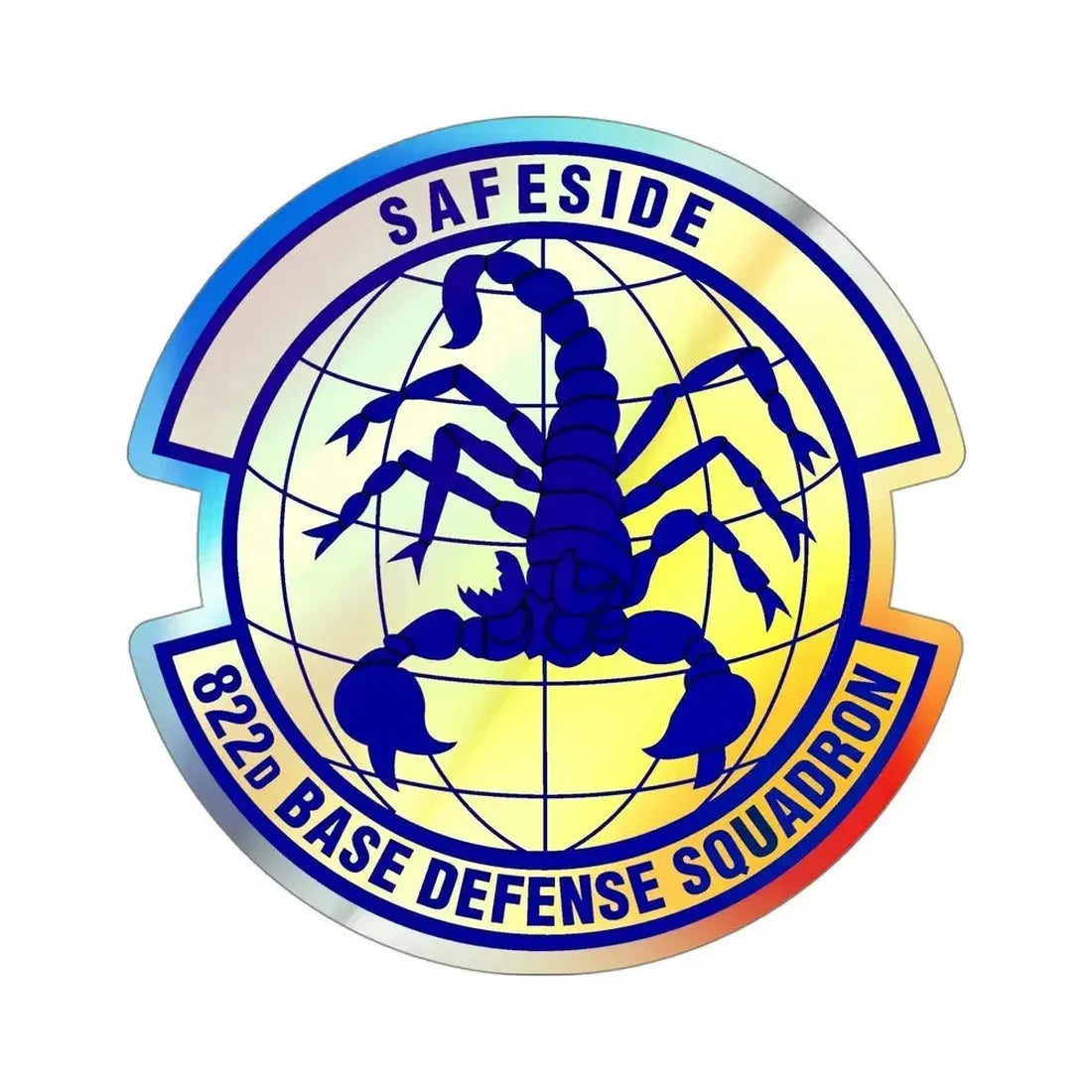 822 Base Defense Squadron ACC (U.S. Air Force) Holographic STICKER Die-Cut Vinyl Decal - The Sticker Space