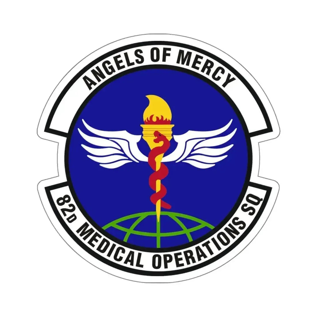 82d Medical Operations Squadron (U.S. Air Force) STICKER Vinyl Kiss-Cut Decal 6 Inch White - The Sticker Space