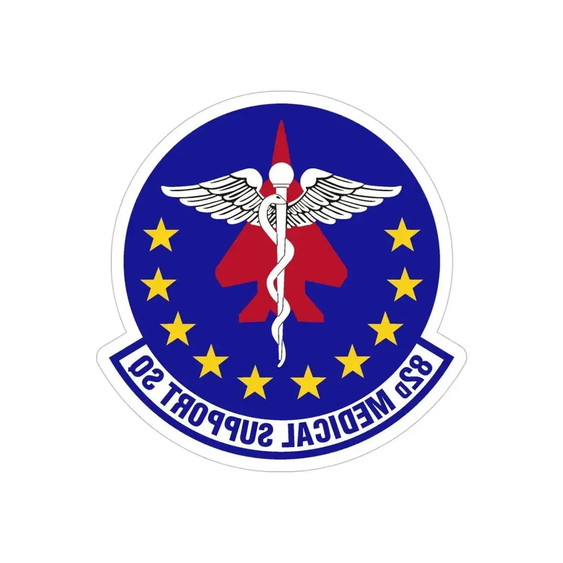 82d Medical Support Squadron (U.S. Air Force) REVERSE PRINT Transparent Die-Cut STICKER - The Sticker Space