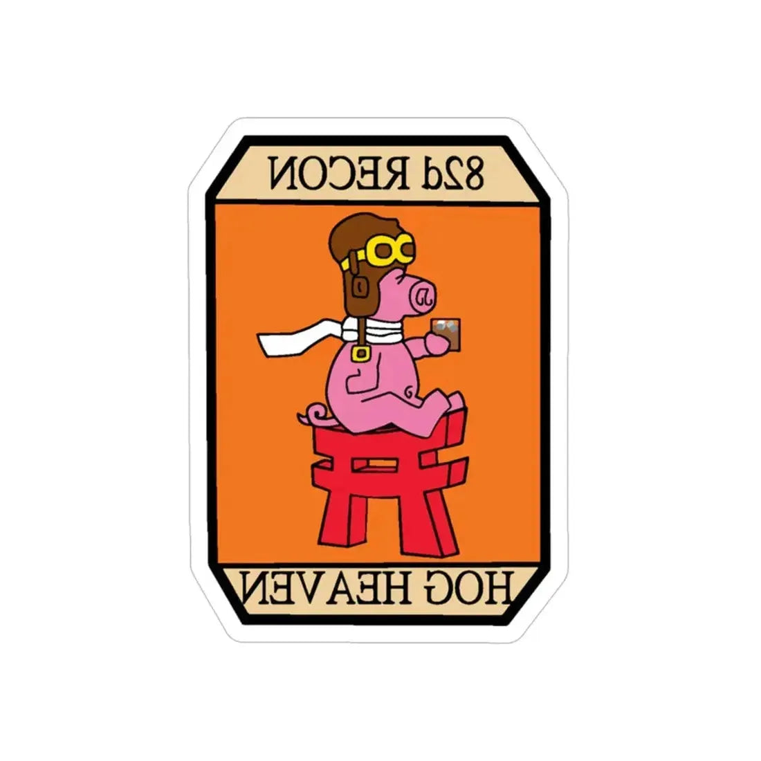 82D RECON Friday Patch (U.S. Air Force) REVERSE PRINT Transparent Die-Cut STICKER - The Sticker Space