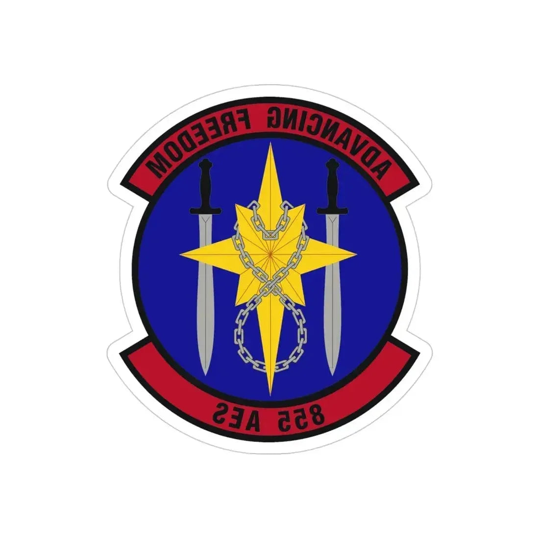 855th Air Expeditionary Squadron (U.S. Air Force) REVERSE PRINT Transparent Die-Cut STICKER - The Sticker Space