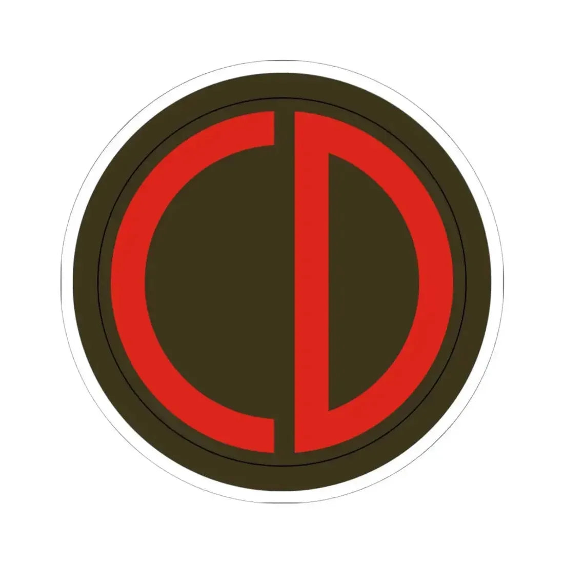 85th Division SSI (U.S. Army) STICKER Vinyl Kiss-Cut Decal 6 Inch White - The Sticker Space