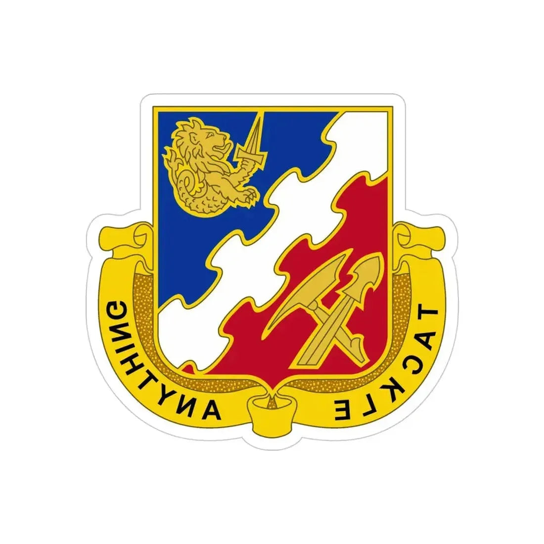 863 Engineer Battalion (U.S. Army) REVERSE PRINT Transparent Die-Cut STICKER - The Sticker Space
