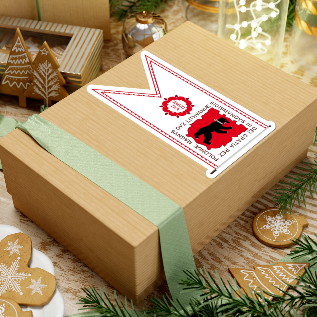 Banner of Duchy of Samogitia 1609-1618-2 (Belarus) (Coat of Arms) STICKER Vinyl Kiss-Cut Decal