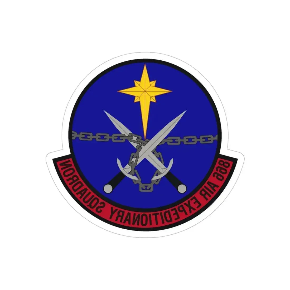 866th Air Expeditionary Squadron (U.S. Air Force) REVERSE PRINT Transparent Die-Cut STICKER - The Sticker Space