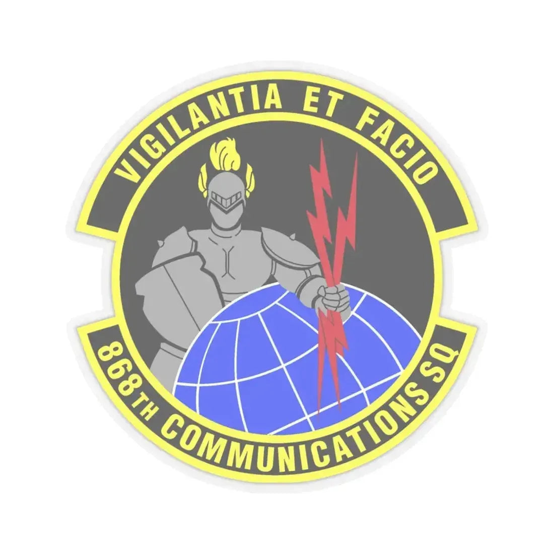 868th Communications Squadron (U.S. Air Force) STICKER Vinyl Kiss-Cut Decal 4 Inch Transparent - The Sticker Space