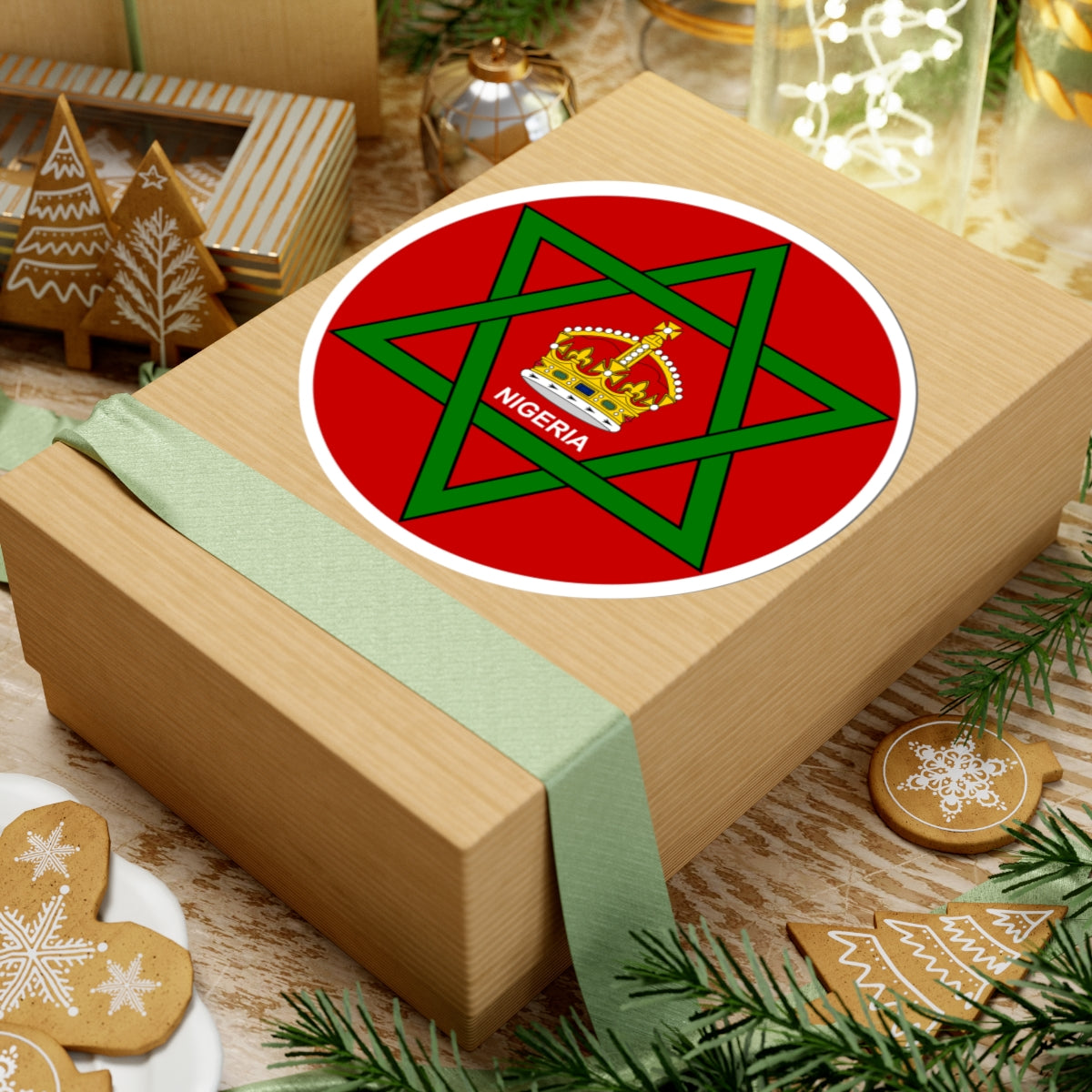 Badge of Nigeria 1914-1952 (Niger) (Coat of Arms) STICKER Vinyl Kiss-Cut Decal