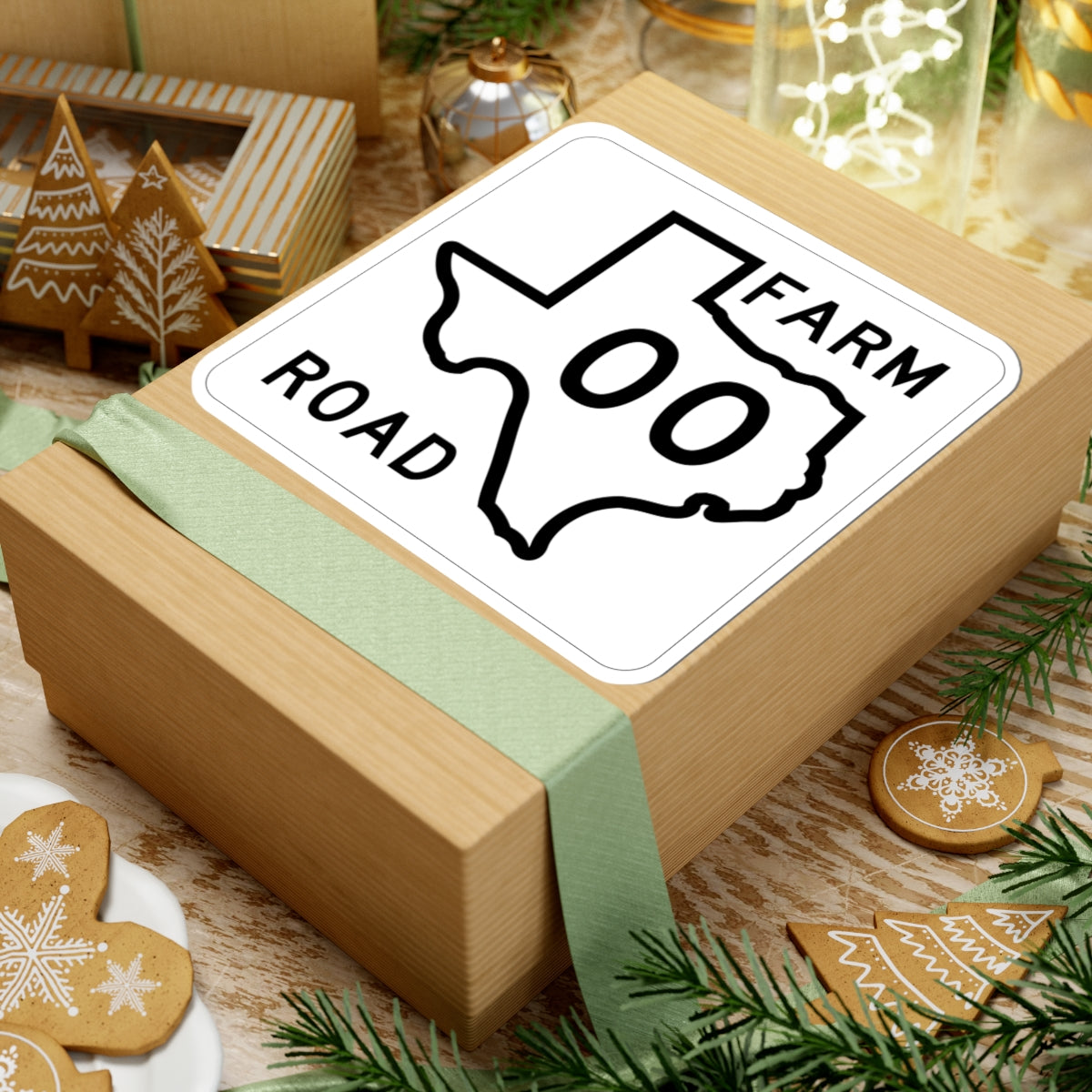 Texas FM 00 1956 template (Texas) (Road Sign) STICKER Vinyl Kiss-Cut Decal