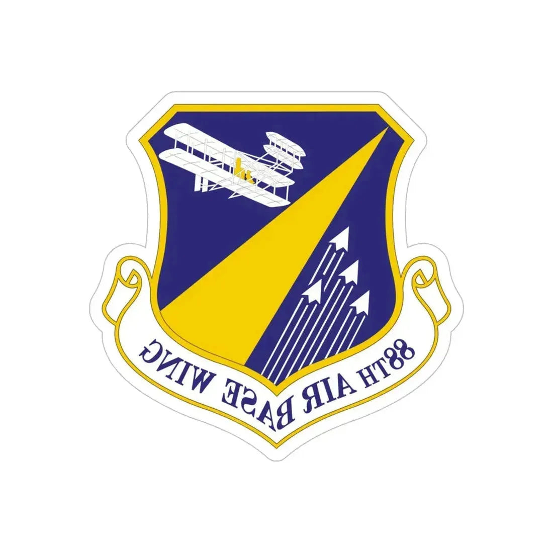88th Air Base Wing (U.S. Air Force) REVERSE PRINT Transparent Die-Cut STICKER - The Sticker Space