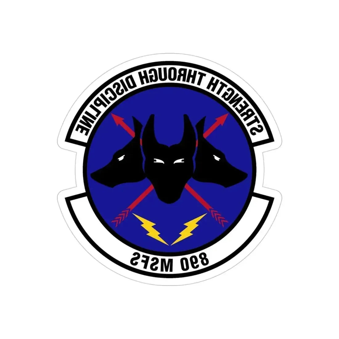 890 Missile Security Forces Squadron AFGSC (U.S. Air Force) REVERSE PRINT Transparent Die-Cut STICKER - The Sticker Space