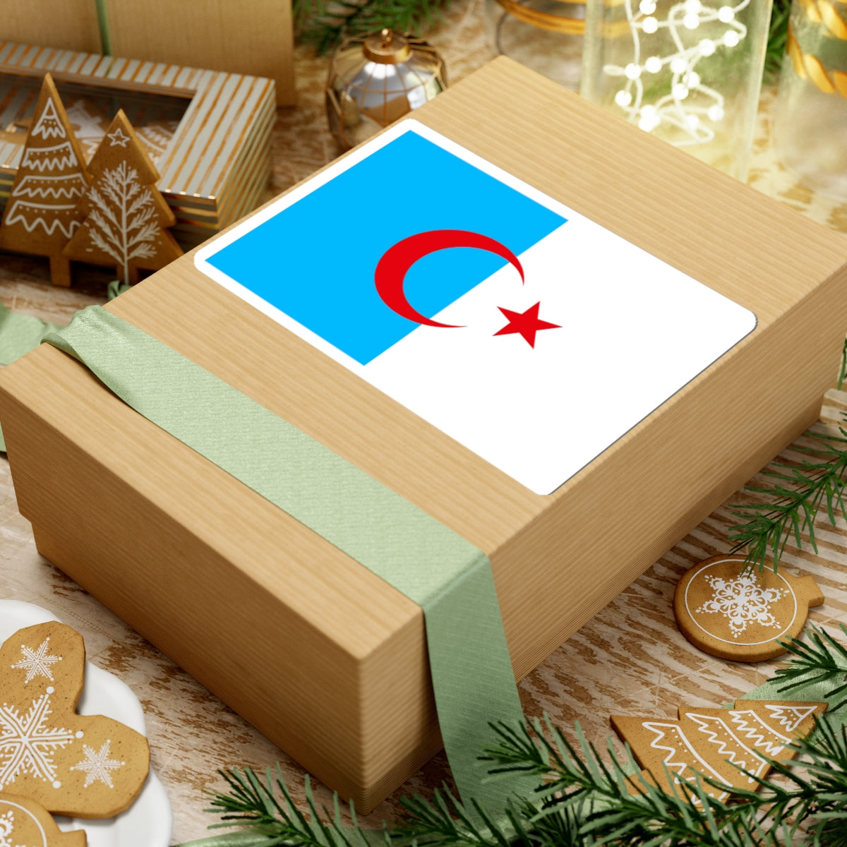 Flag of Syrian Turkmen Assembly (Syria) STICKER Vinyl Kiss-Cut Decal