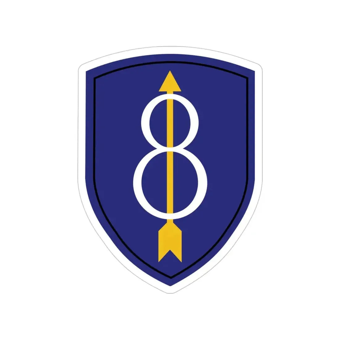 8th Infantry Division (U.S. Army) Transparent STICKER Die-Cut Vinyl Decal - The Sticker Space