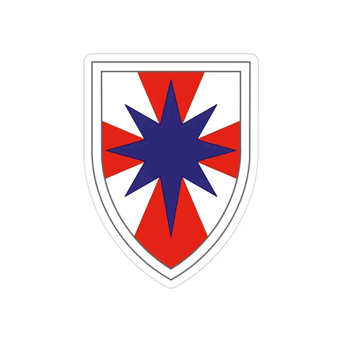 8th Theater Sustainment Command (U.S. Army) REVERSE PRINT Transparent Die-Cut STICKER - The Sticker Space