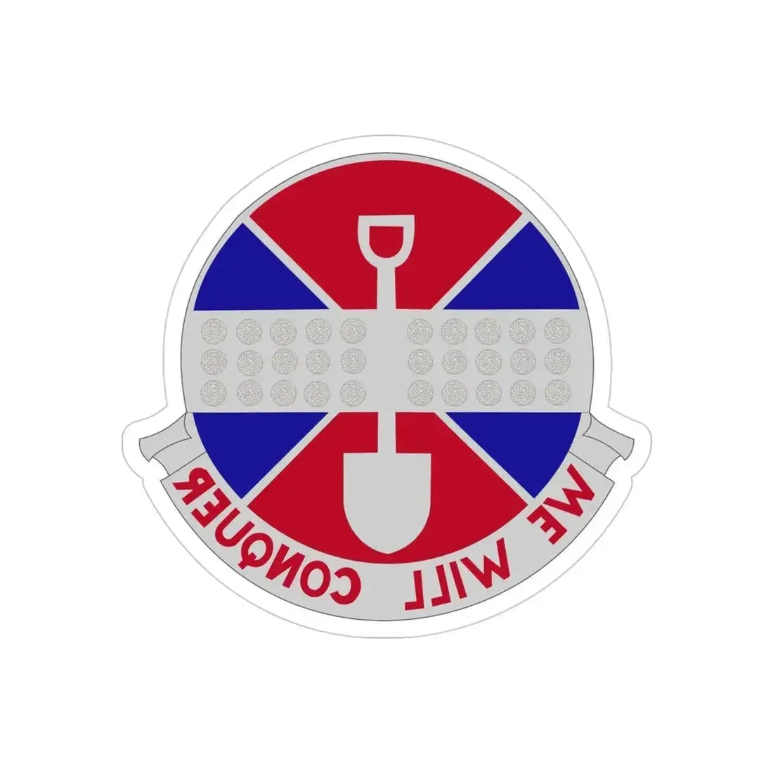 902 Engineer Company (U.S. Army) REVERSE PRINT Transparent Die-Cut STICKER - The Sticker Space