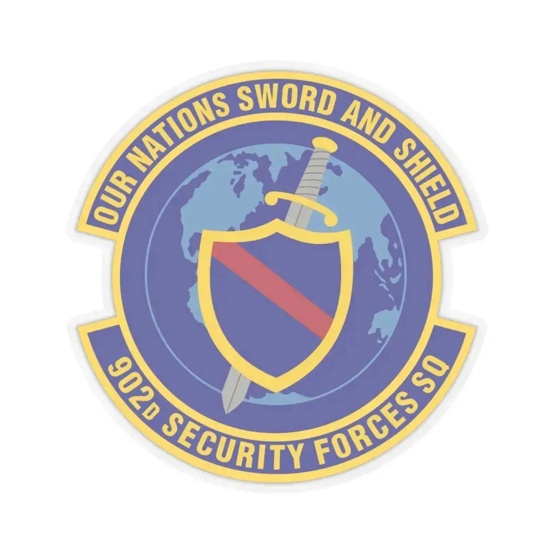 902d Security Forces Squadron (U.S. Air Force) STICKER Vinyl Kiss-Cut Decal 4 Inch Transparent - The Sticker Space