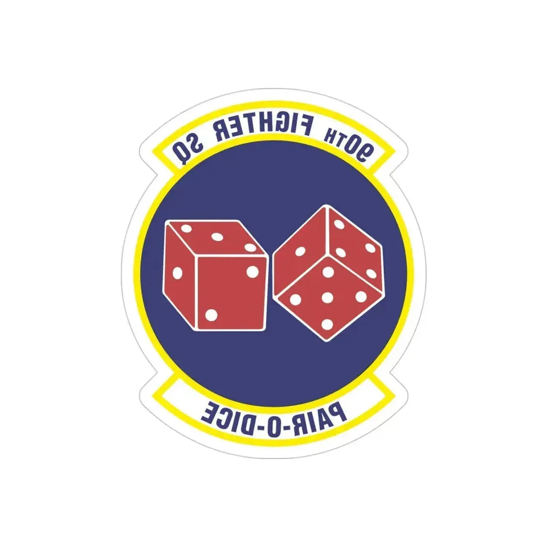 90th Fighter Squadron (U.S. Air Force) REVERSE PRINT Transparent Die-Cut STICKER - The Sticker Space