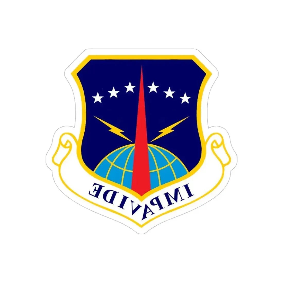 90th Space Wing (U.S. Air Force) REVERSE PRINT Transparent Die-Cut STICKER - The Sticker Space