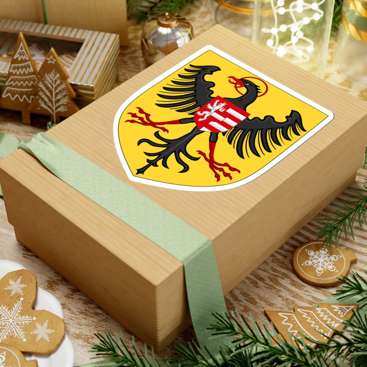 Arms of Albert II of Habsbourg as King of the Romans Variant (Spain) (Coat of Arms) STICKER Vinyl Kiss-Cut Decal