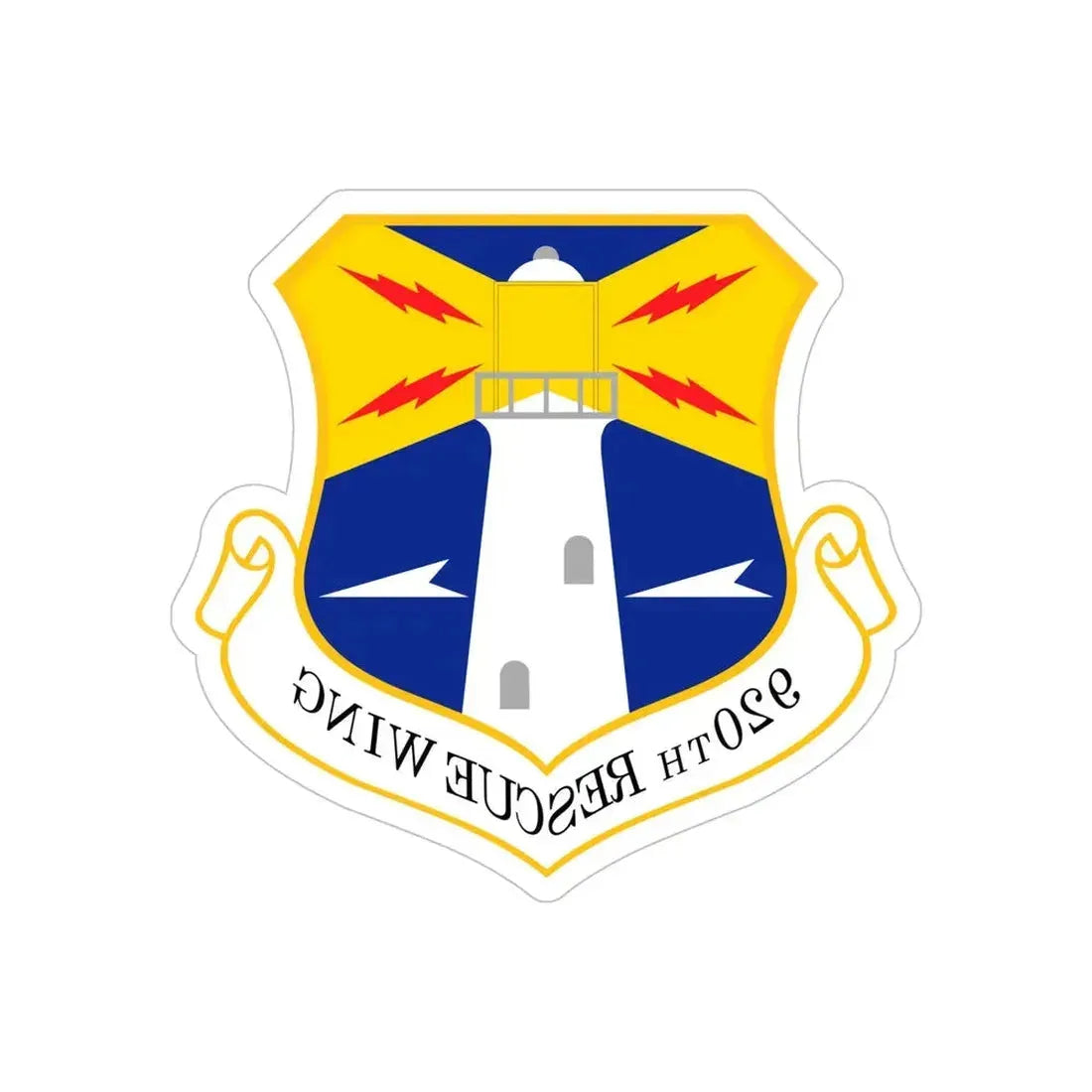 920th Rescue Wing (U.S. Air Force) REVERSE PRINT Transparent Die-Cut STICKER - The Sticker Space