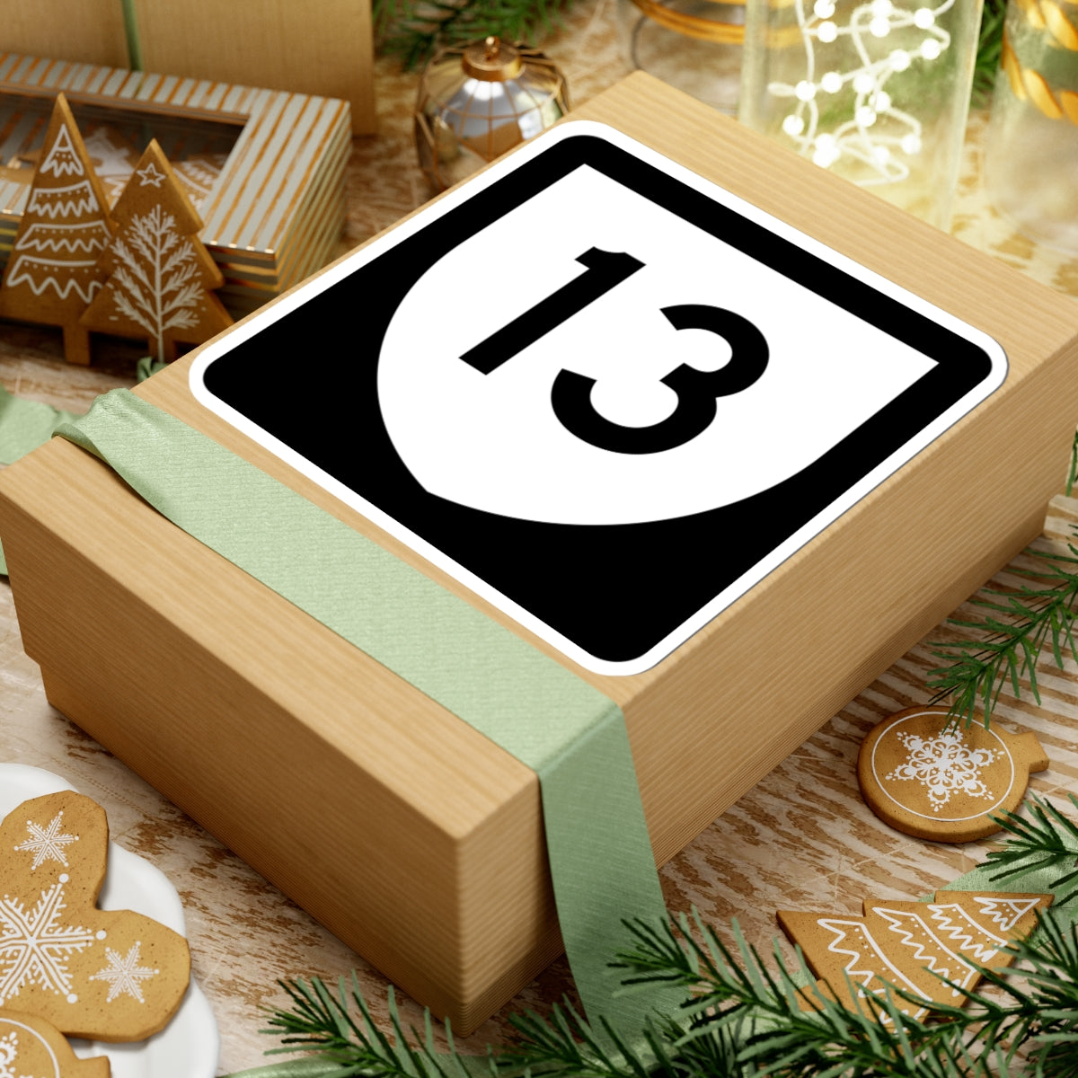 PR urban primary 13 (Puerto Rico) (Road Sign) STICKER Vinyl Kiss-Cut Decal