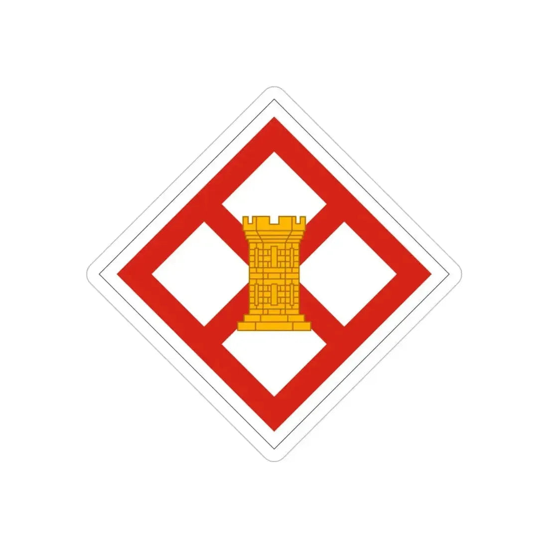 926th Engineer Brigade (U.S. Army) REVERSE PRINT Transparent Die-Cut STICKER - The Sticker Space