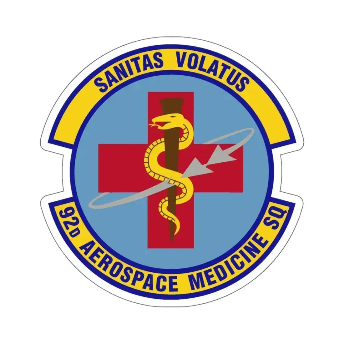 92d Aerospace Medicine Squadron (U.S. Air Force) STICKER Vinyl Kiss-Cut Decal 6 Inch White - The Sticker Space
