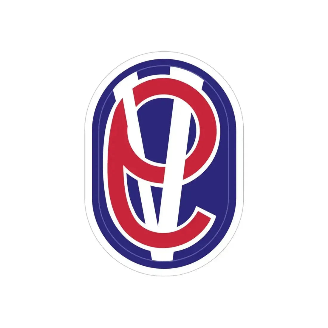 95th Infantry Division (U.S. Army) REVERSE PRINT Transparent Die-Cut STICKER - The Sticker Space