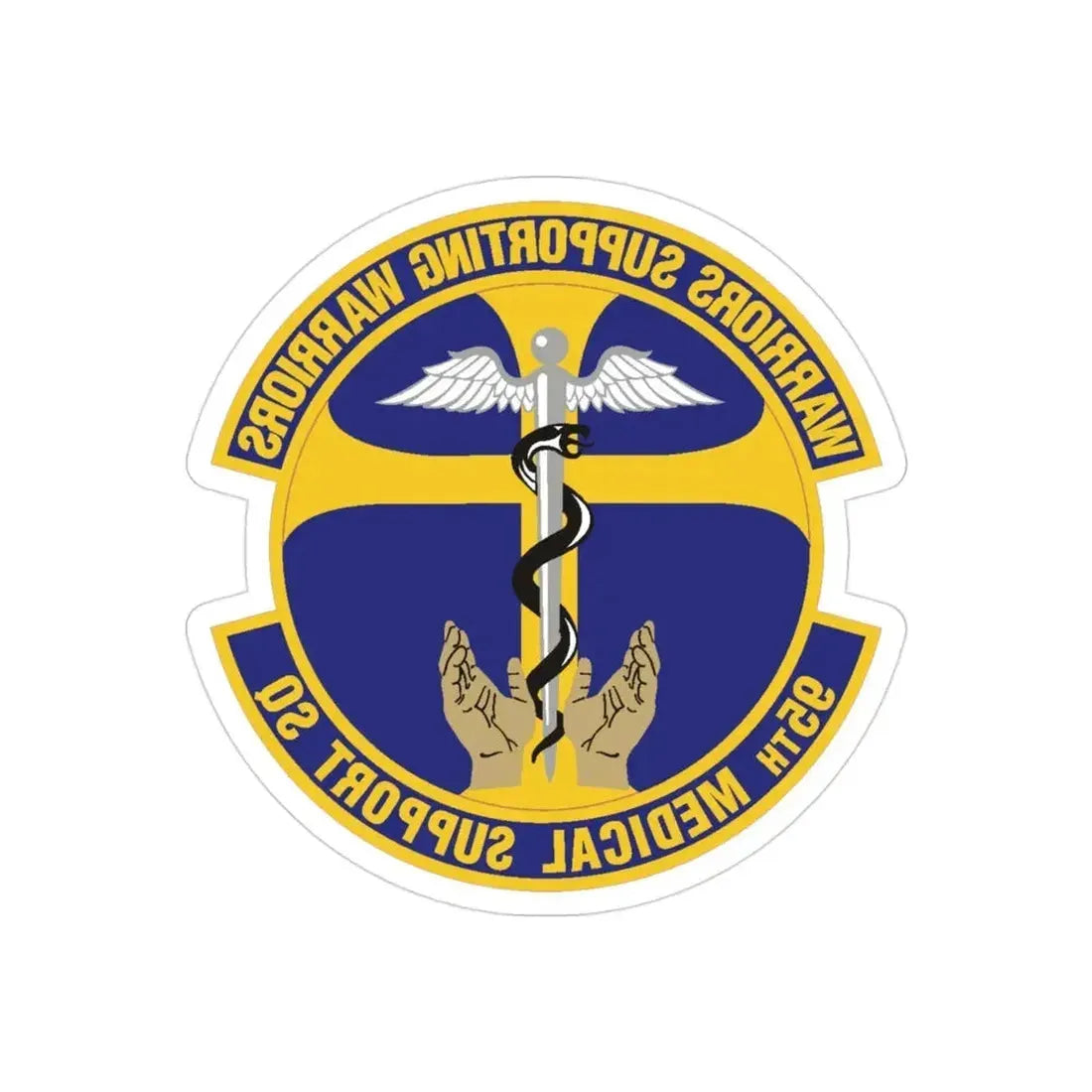 95th Medical Support Squadron (U.S. Air Force) REVERSE PRINT Transparent Die-Cut STICKER - The Sticker Space
