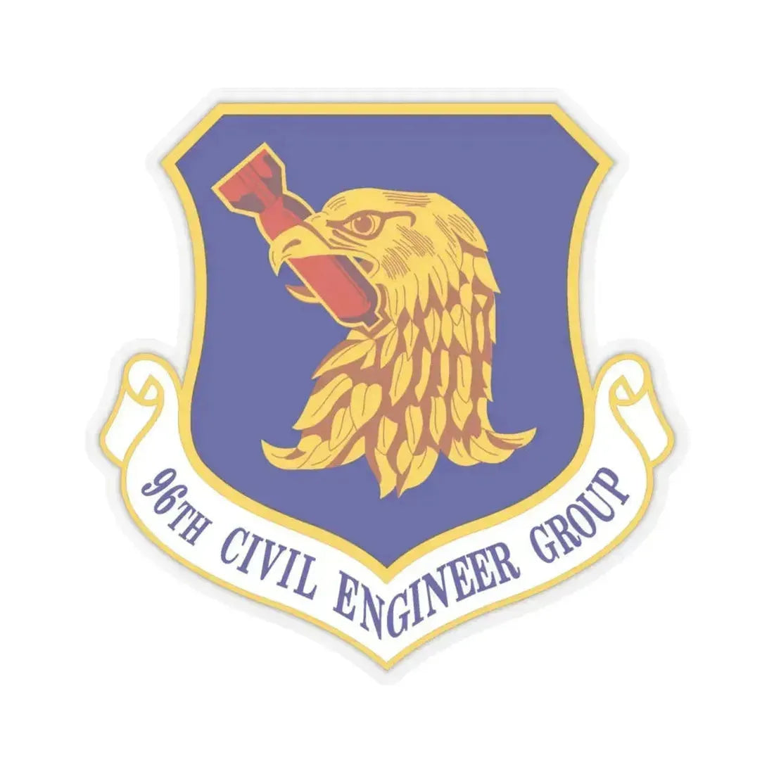 96 Civil Engineer Group AFMC (U.S. Air Force) STICKER Vinyl Kiss-Cut Decal 4 Inch Transparent - The Sticker Space