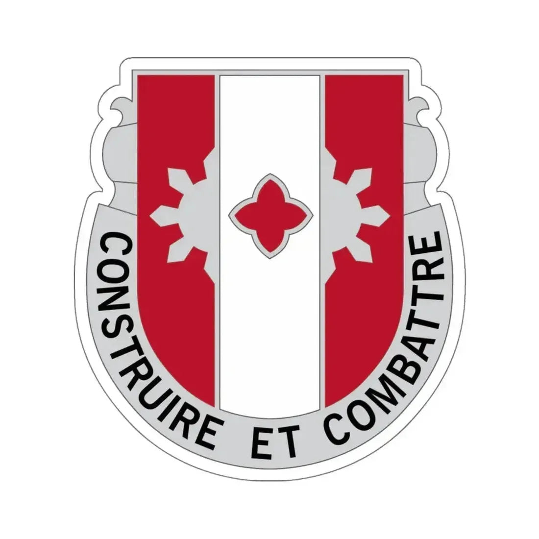 961 Engineer Battalion (U.S. Army) STICKER Vinyl Kiss-Cut Decal 6 Inch White - The Sticker Space