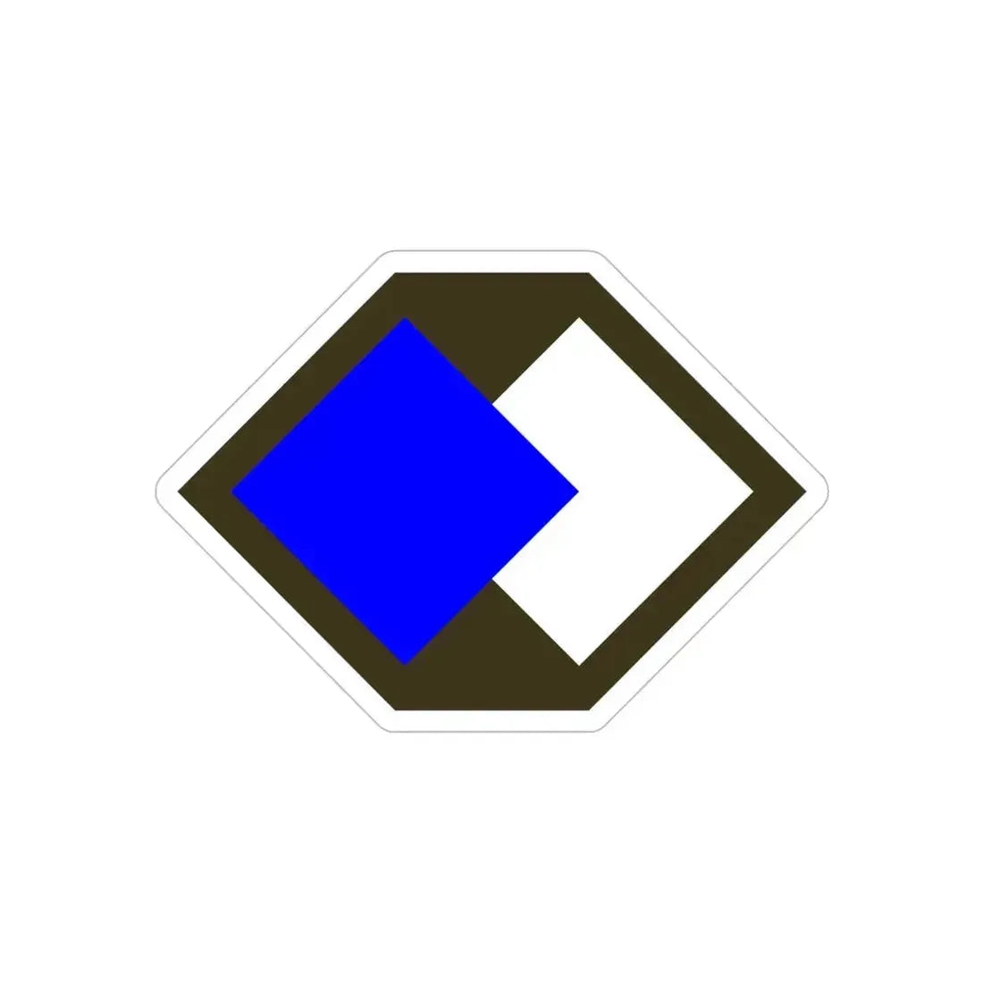 96th Infantry Division SSI (U.S. Army) REVERSE PRINT Transparent Die-Cut STICKER - The Sticker Space