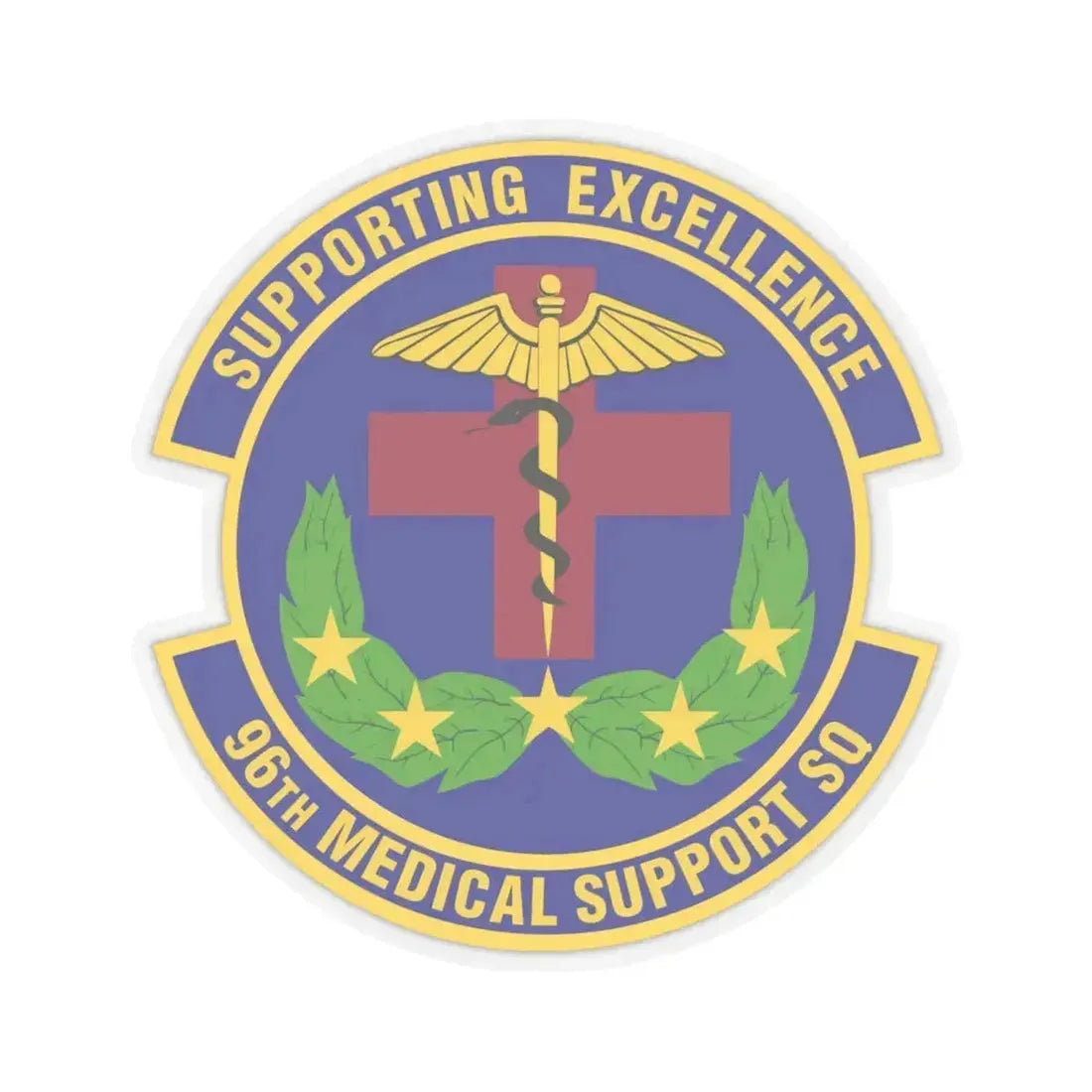 96th Medical Support Squadron (U.S. Air Force) STICKER Vinyl Kiss-Cut Decal 6 Inch Transparent - The Sticker Space