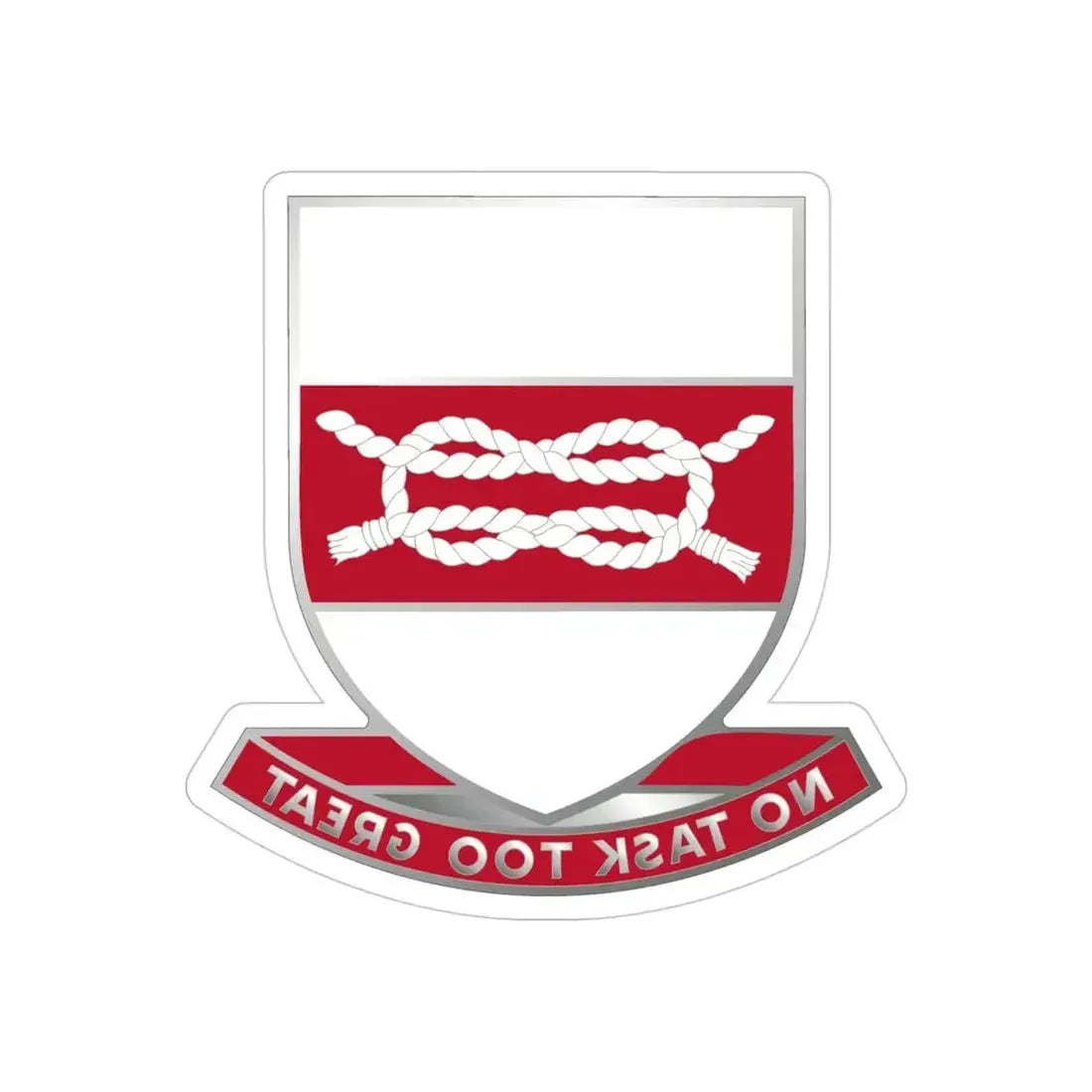 97 Engineer Battalion (U.S. Army) REVERSE PRINT Transparent Die-Cut STICKER - The Sticker Space