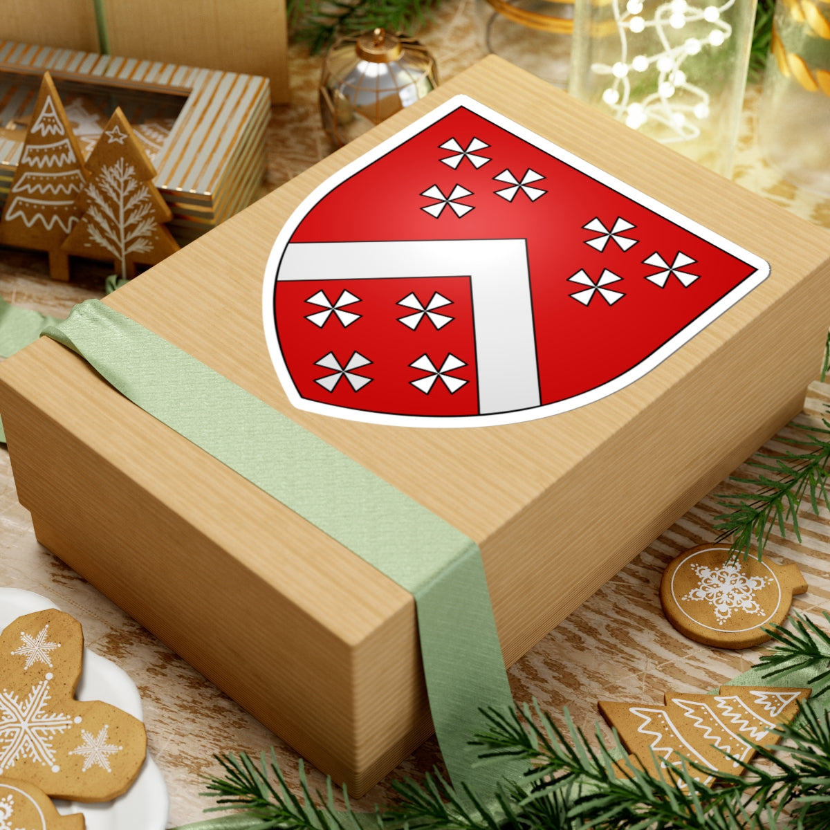 Armorial BerkeleyE CoA (England) (Coat of Arms) STICKER Vinyl Kiss-Cut Decal