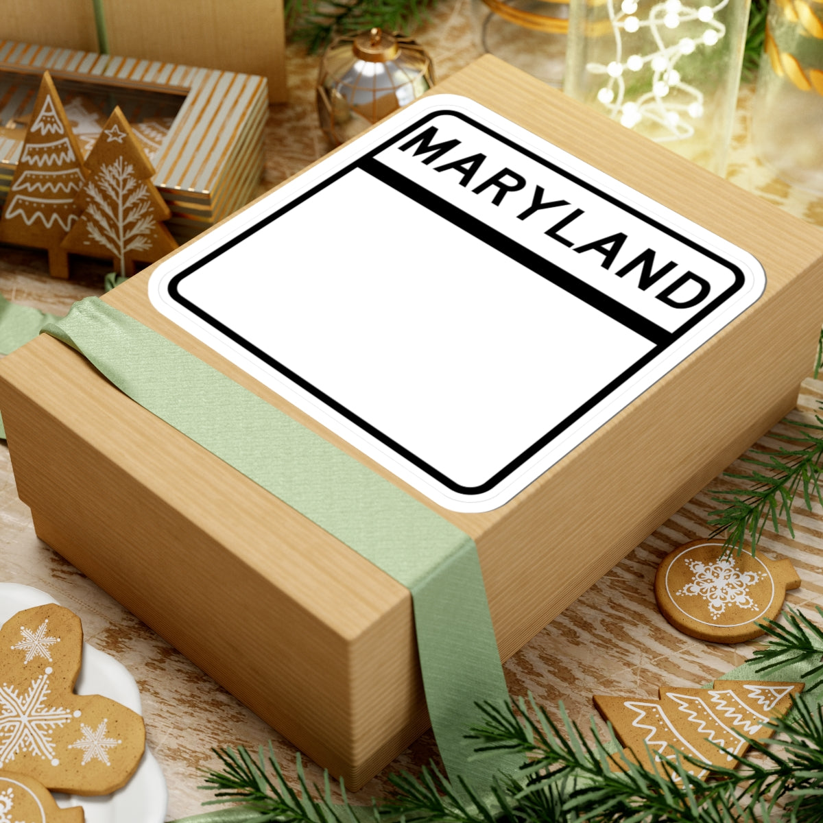 MD blank (Maryland) (Road Sign) STICKER Vinyl Kiss-Cut Decal