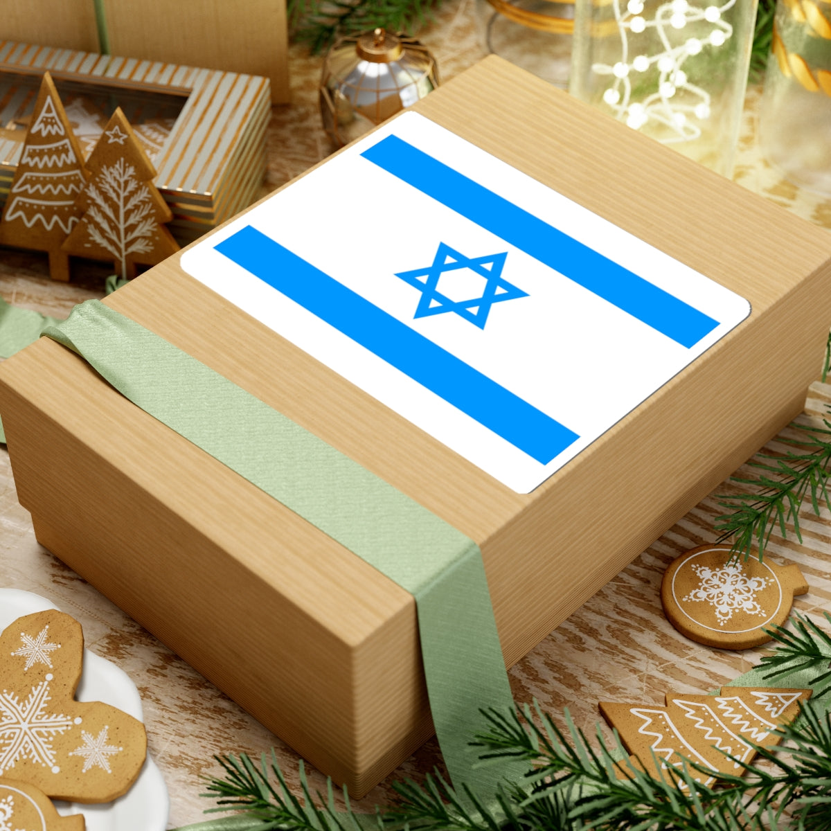 Flag of Israel Sky Blue (Israel) STICKER Vinyl Kiss-Cut Decal