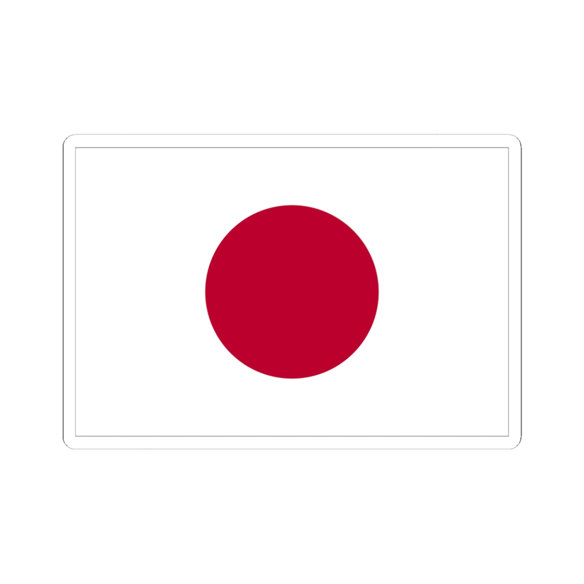 Flag of Japan with border (Japan) STICKER Vinyl Kiss-Cut Decal