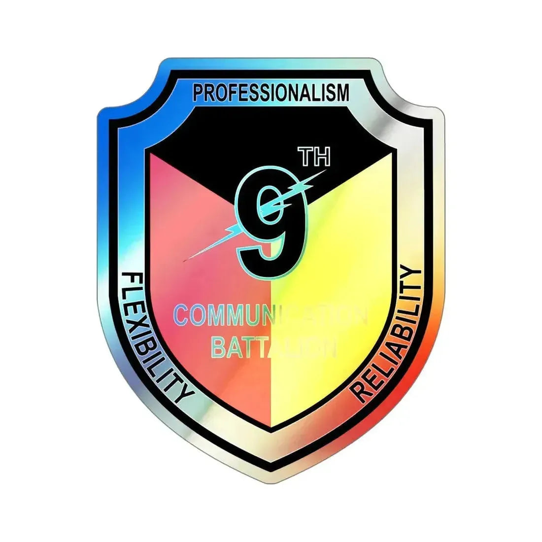 9th Communication Battalion (USMC) Holographic STICKER Die-Cut Vinyl Decal - The Sticker Space