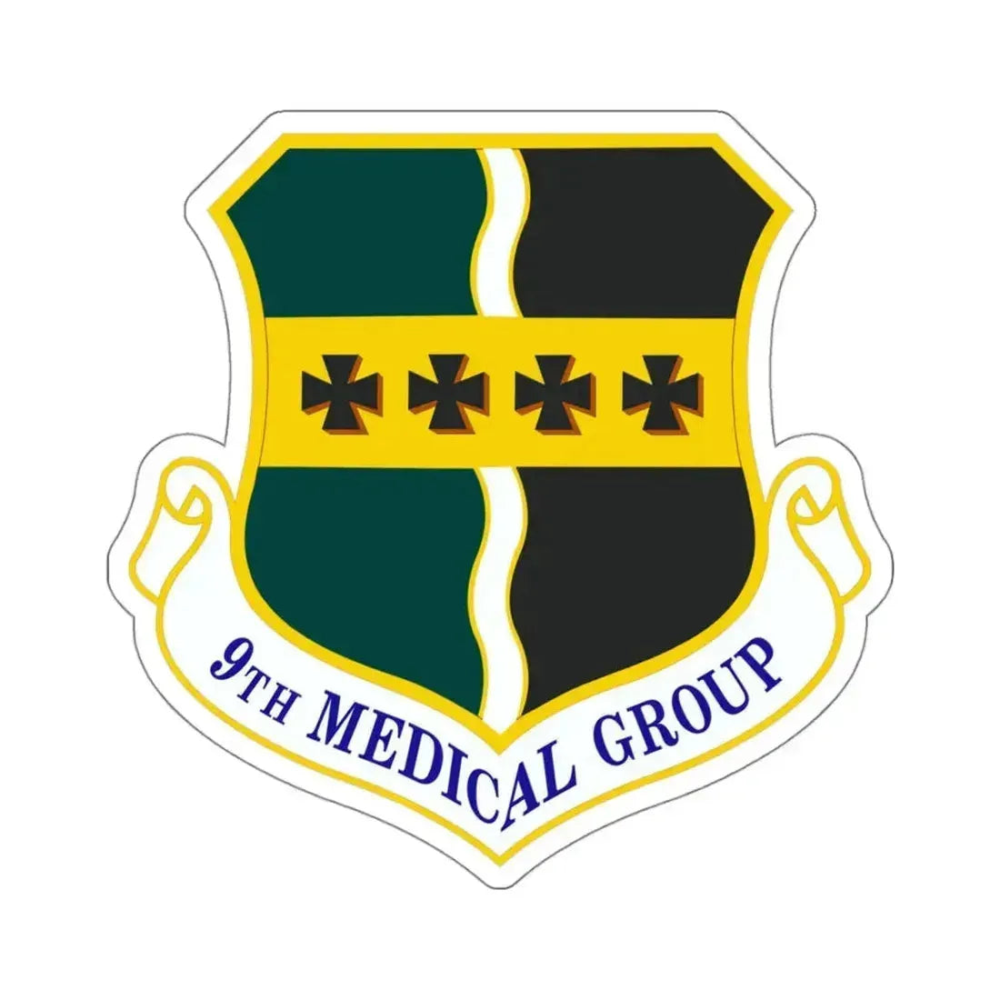9th Medical Group (U.S. Air Force) STICKER Vinyl Kiss-Cut Decal 4 Inch White - The Sticker Space