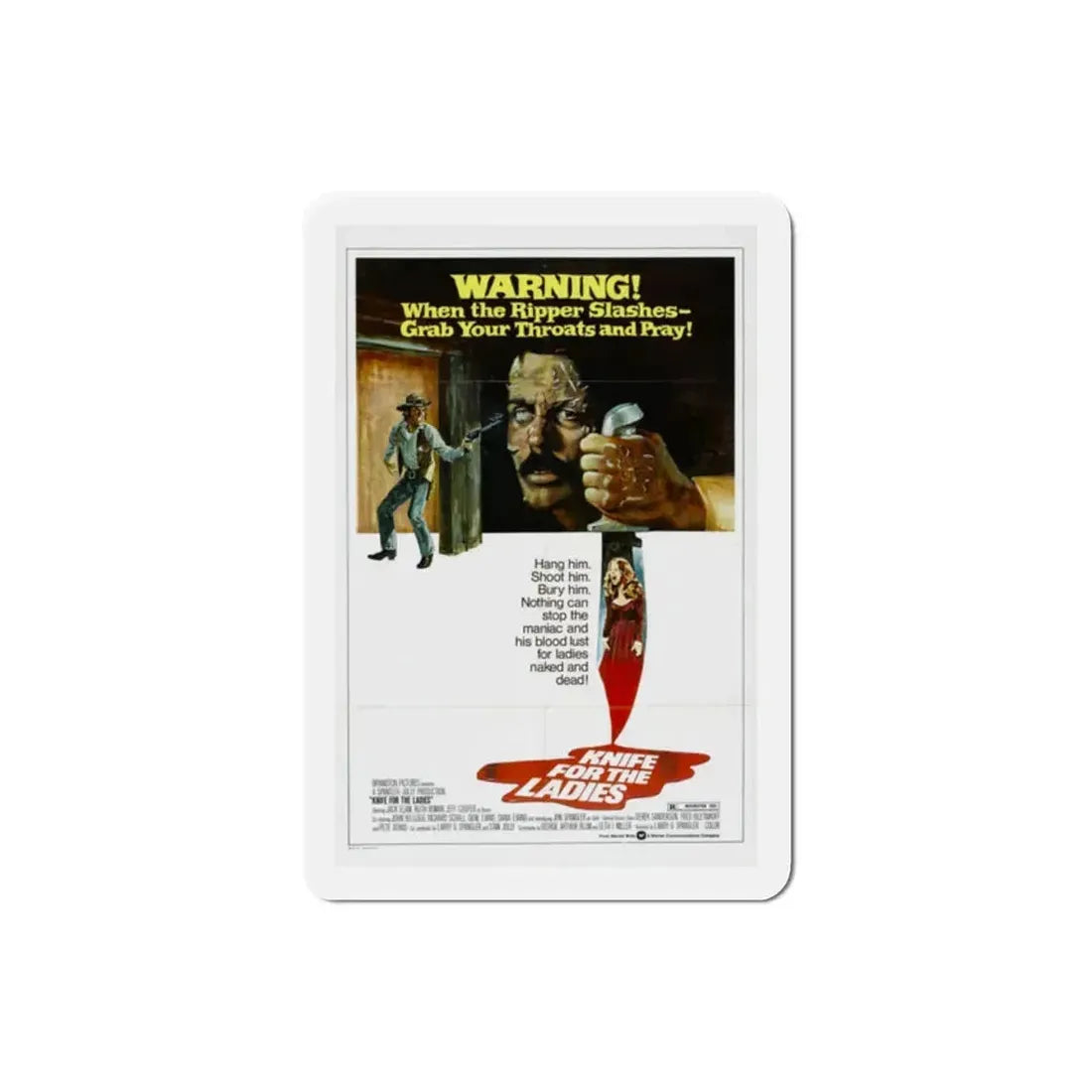 A Knife for the Ladies 1974 Movie Poster Refrigerator Magnet - The Sticker Space