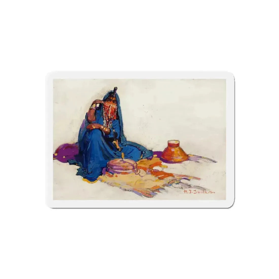 A Pilgrimage to Palestine, 1927 (Magazine Illustration) Refrigerator Magnet - The Sticker Space