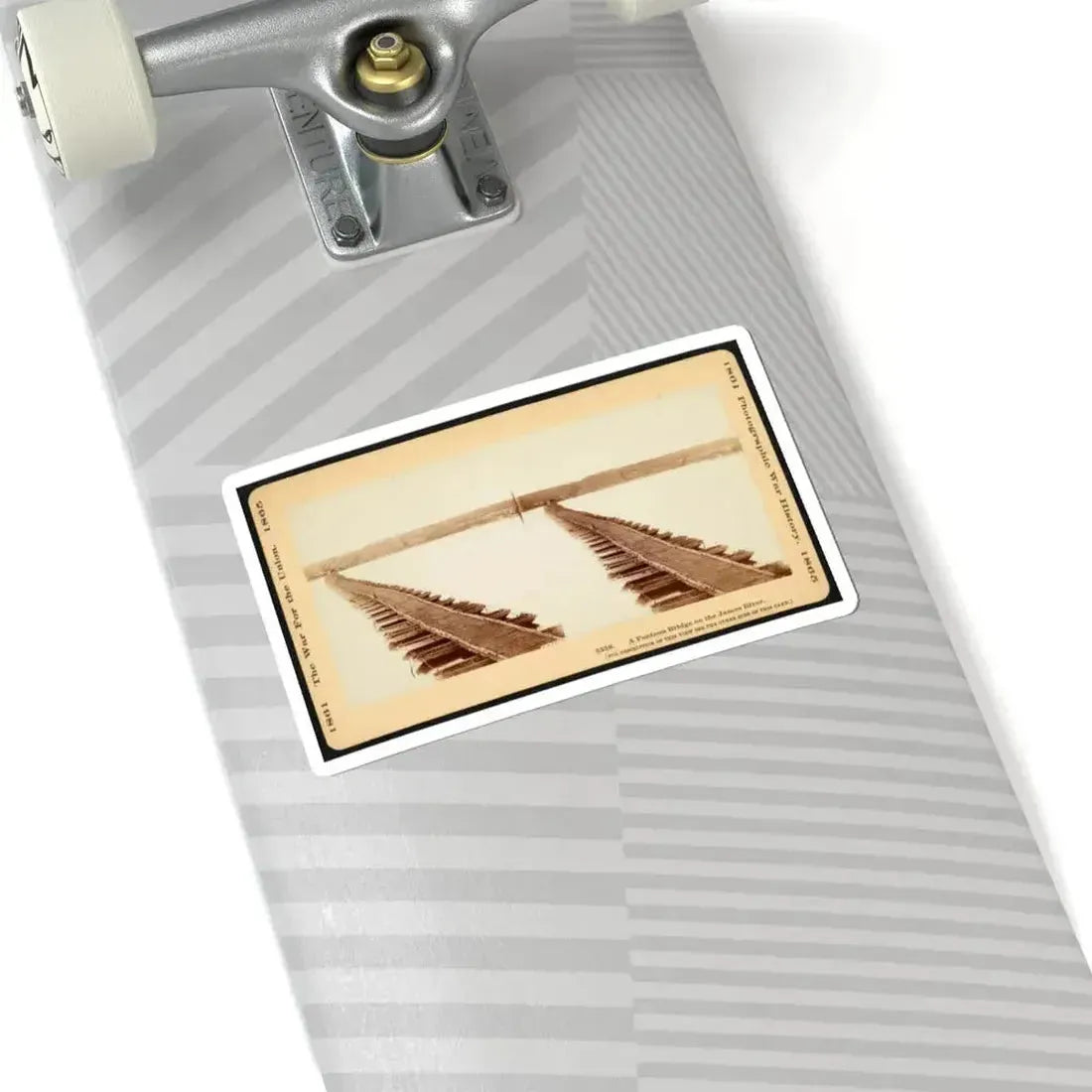 A Pontoon Bridge on the James River (U.S. Civil War) STICKER Vinyl Kiss-Cut Decal - The Sticker Space