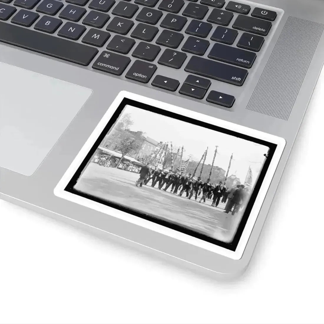 A Post From Trenton, N.J., With Tattered Battle Flags (U.S. Civil War) STICKER Vinyl Kiss-Cut Decal - The Sticker Space