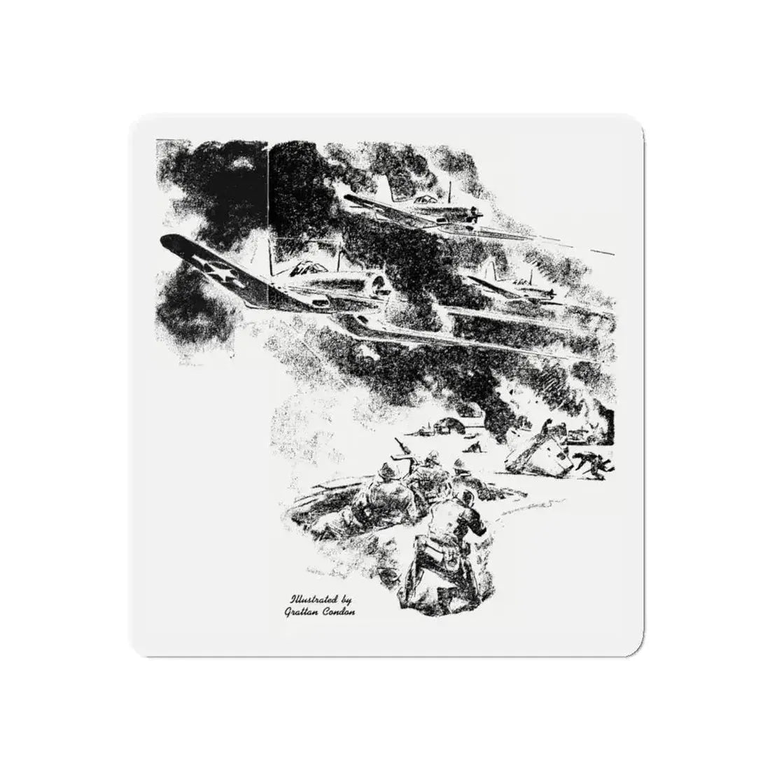 A Snow Job for the Kid (2), Blue Book Magazine, February 1946 (Magazine Illustration) Refrigerator Magnet - The Sticker Space